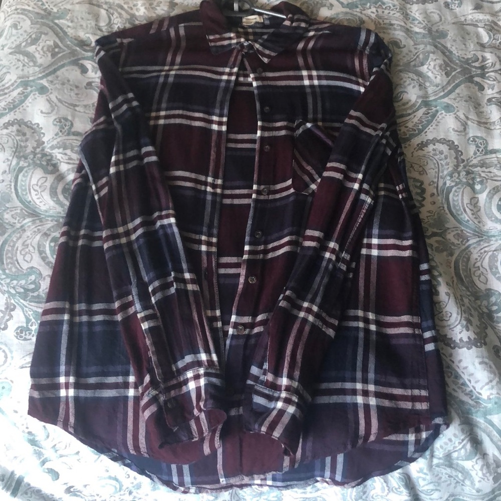 Maroon Flannel Shirt